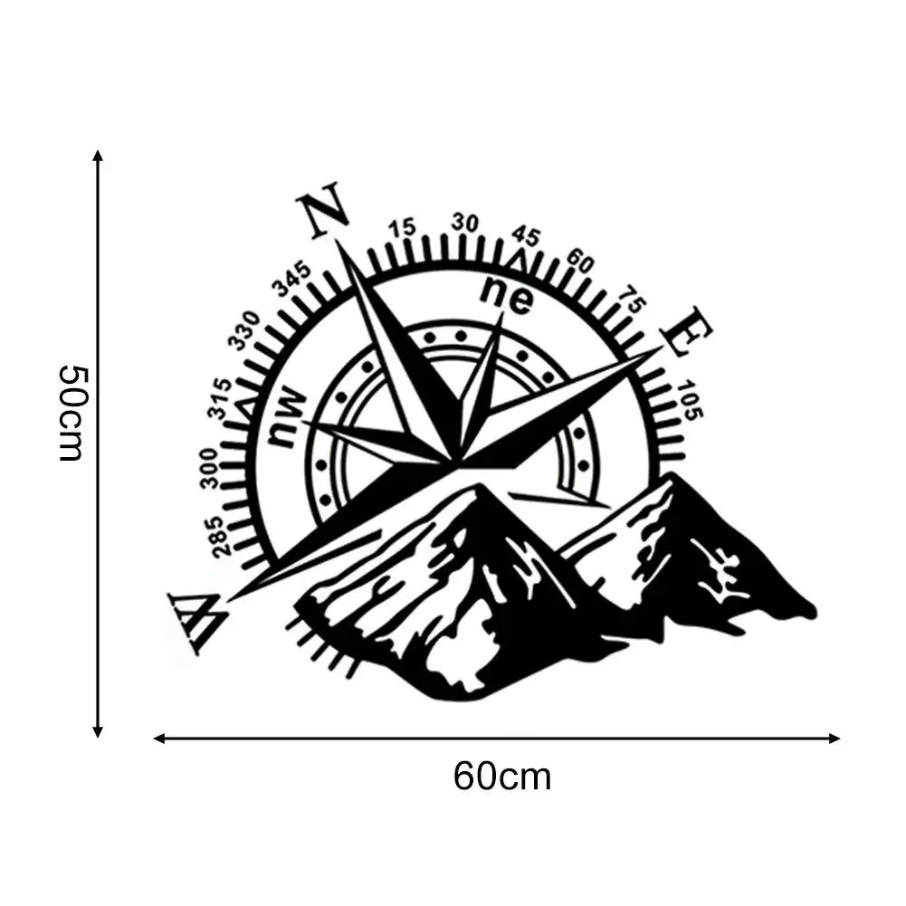 

1pcs 3D High Quality Vinyle Car Sticker Compass Rose Navigate Mountain 4x4 Offroad Vinyle Stickers Decals DIY Car Decal 60x50cm
