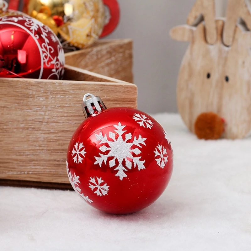 

24pcs 6cm Christmas Balls Ornament Shatterproof Xmas Tree Hanging Bauble Decor 11UA