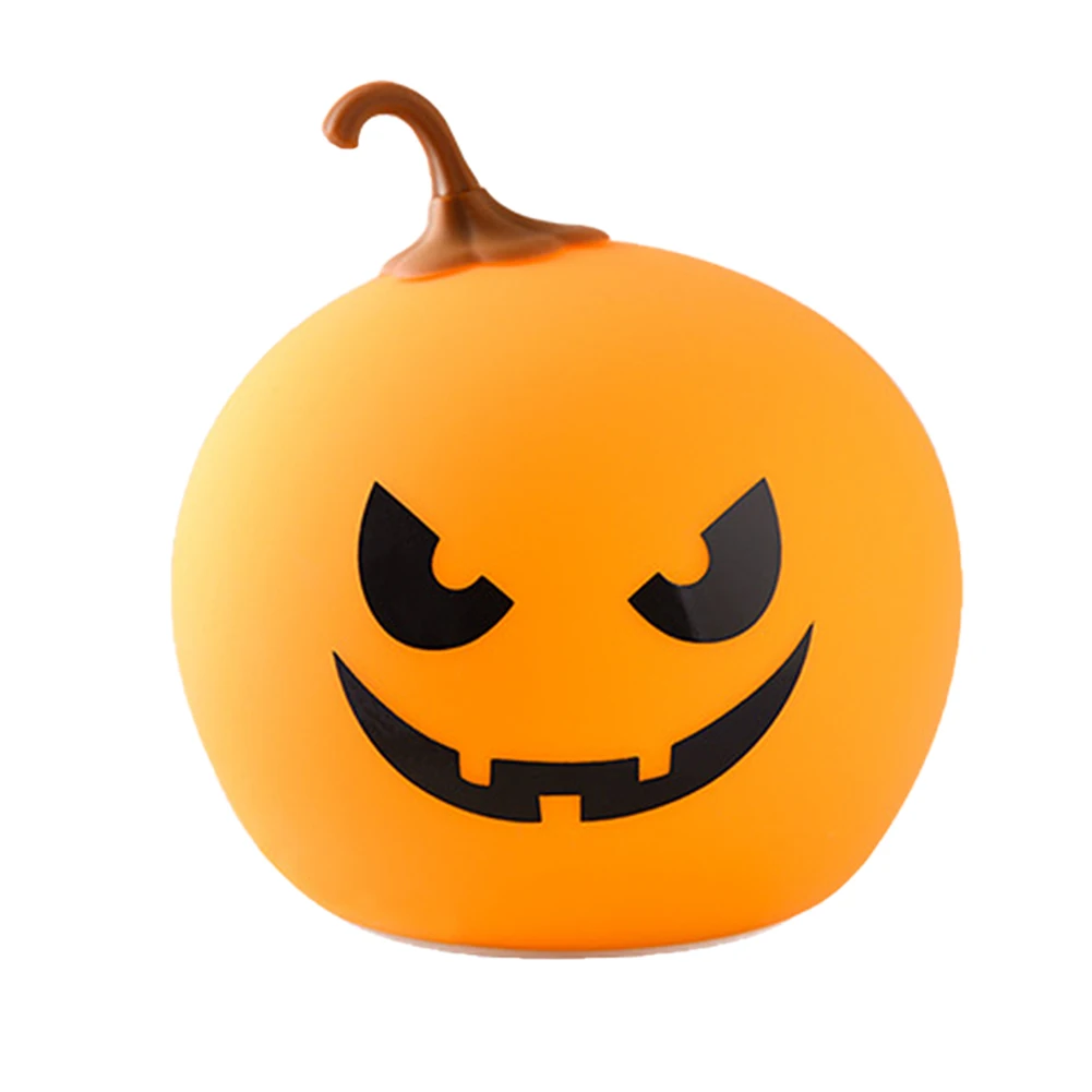 

USB Rechargeable Durable Cute Party Touch Sensor LED Lamp Soft Silicone Indoor Outdoor Halloween Decor Portable Pumpkin Light