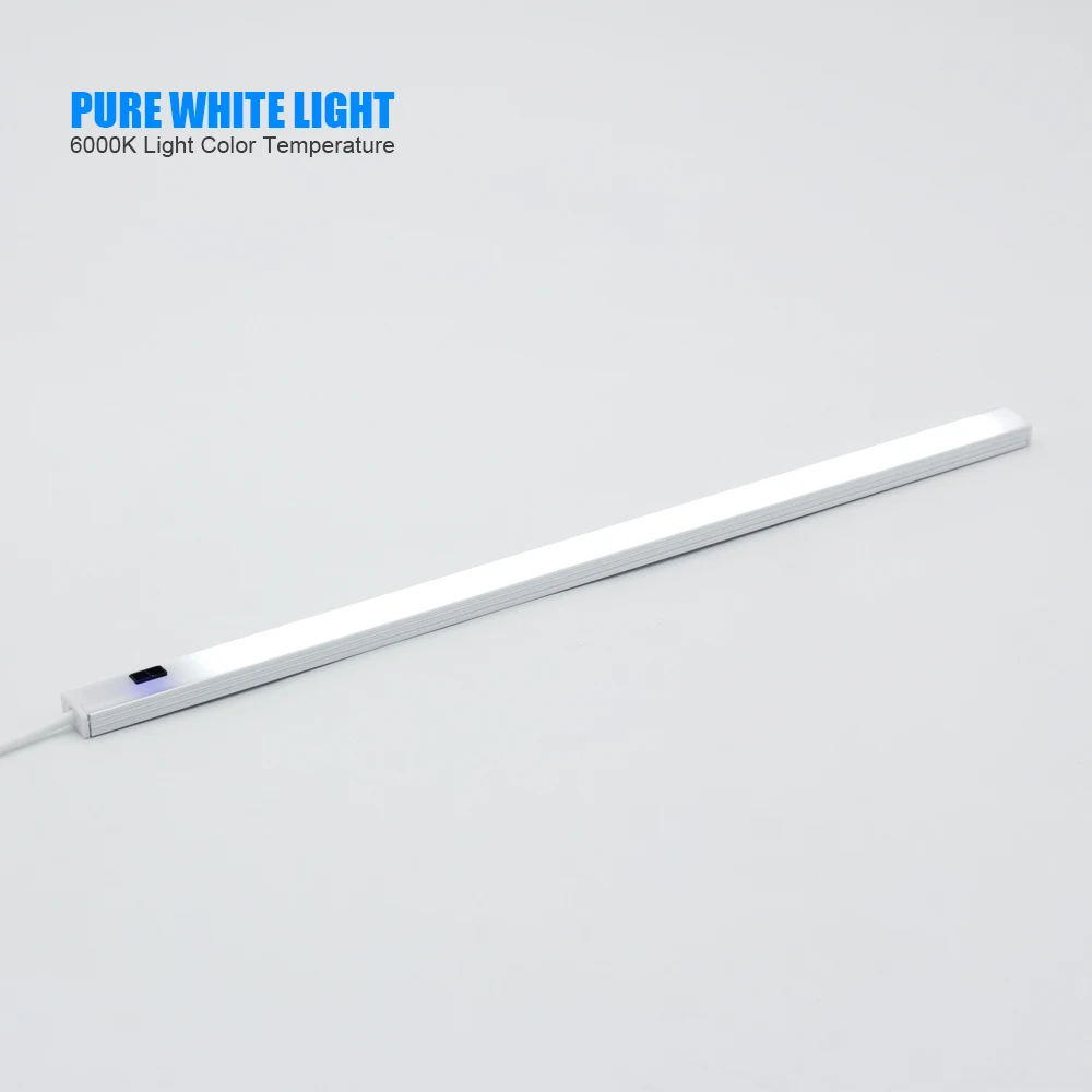 

1pcs Hand Sweep Sensor USB LED Under Cabinet Lights 20/30/40/50cm White 6000K For Home Kitchen Bedroom Wardrobe Closet