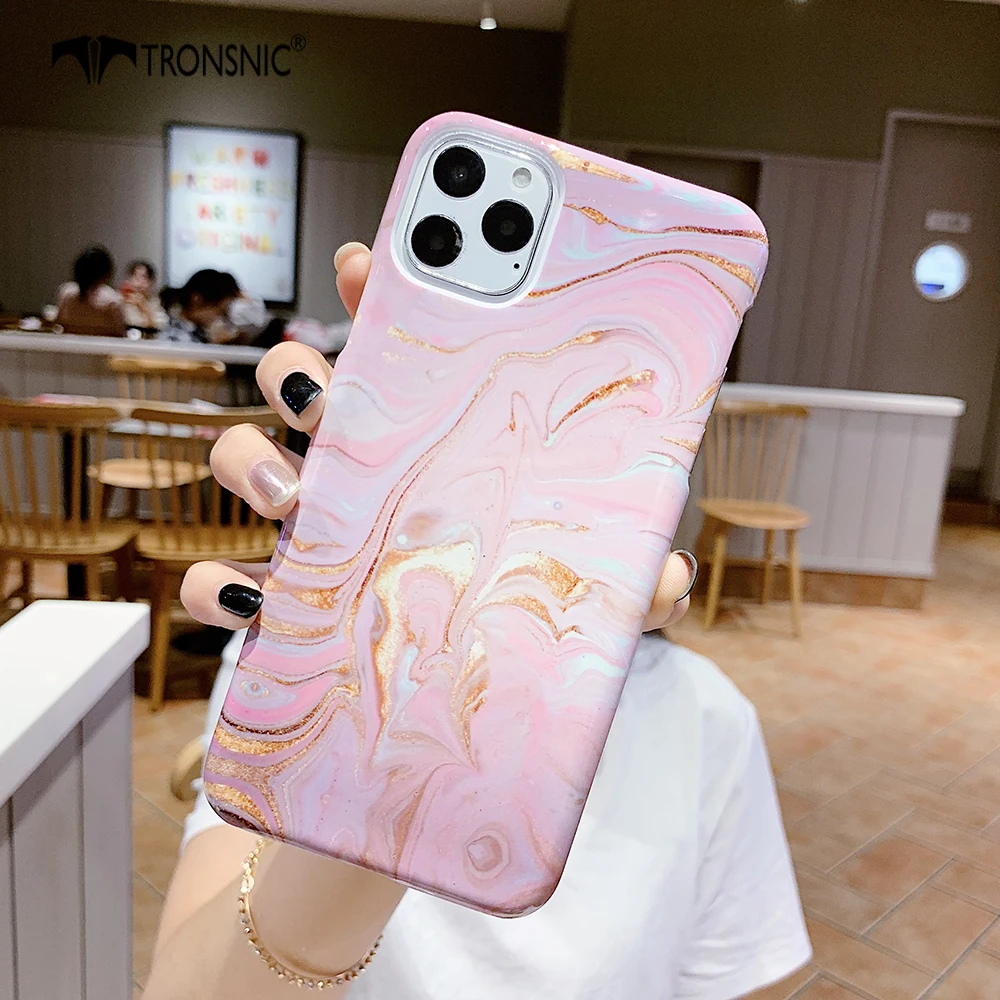 Бежевый Мраморный золотой чехол для телефона iPhone 11 Pro Max XR XS MAX жесткий черный Фиолетовый Блестящий Роскошный чехол для iPhone 6s 7 8 Plus модные чехлы - Цвет: Бежевый