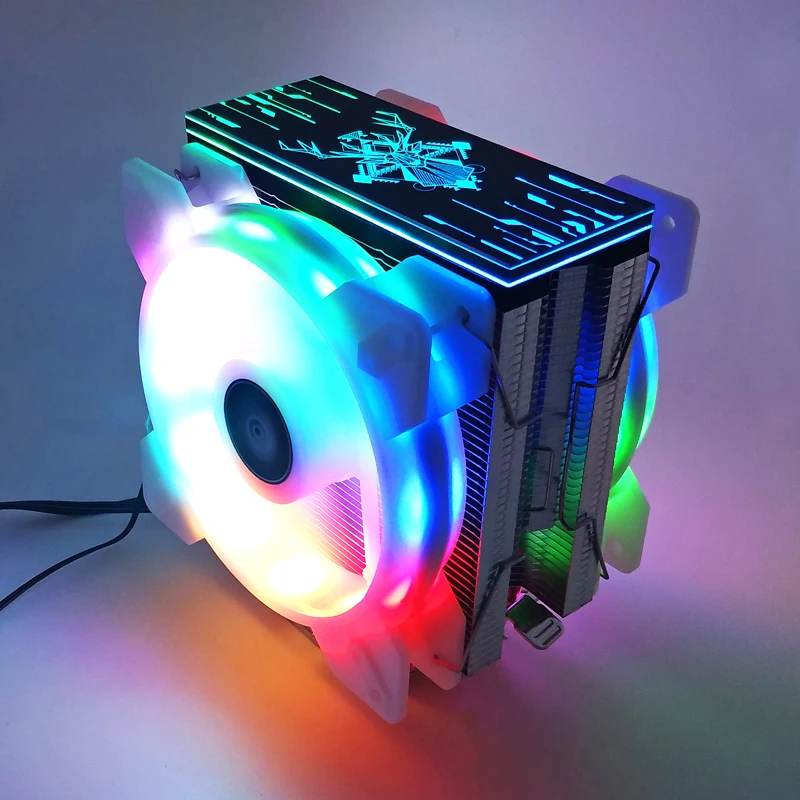 Снеговик 6 тепловых трубок кулер ЦП RGB 120 мм ШИМ 4Pin для Intel LGA775 1150 1151 1155 1366 AMD AM2 AM3 AM4 Вентилятор охлаждения процессора ПК тихий
