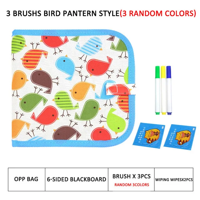 B 6 side 3 pen Портативная доска для рисования, детские развивающие игрушки, раскраска, доска "сделай сам", доска для рисования с волшебной ручкой - Цвет: B 6 side 3 pen