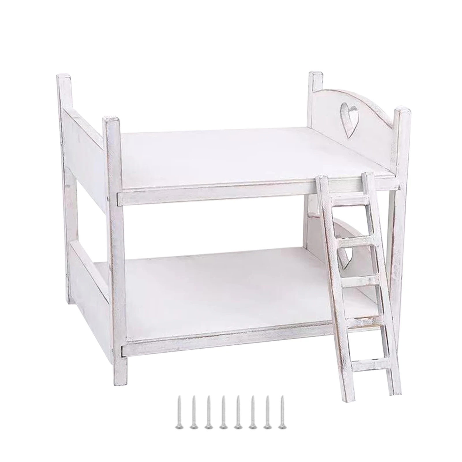 

2 Layer Cute Gift Baby Photography Bed Posing Prop Vintage Small Portable Photo Studio Wooden Cot With Screws Shooting Newborn