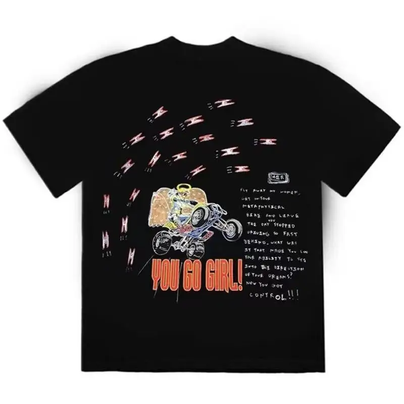 

Rolling Loud LA Closetakki Hand painted T Shirt Men Women Top version Hip-hop T-shirt Tees Casual O-Neck