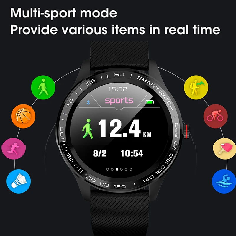 Мульти спортивный режим смарт часы ip68 ЭКГ браслет 1 3 ''часы кровяное давление