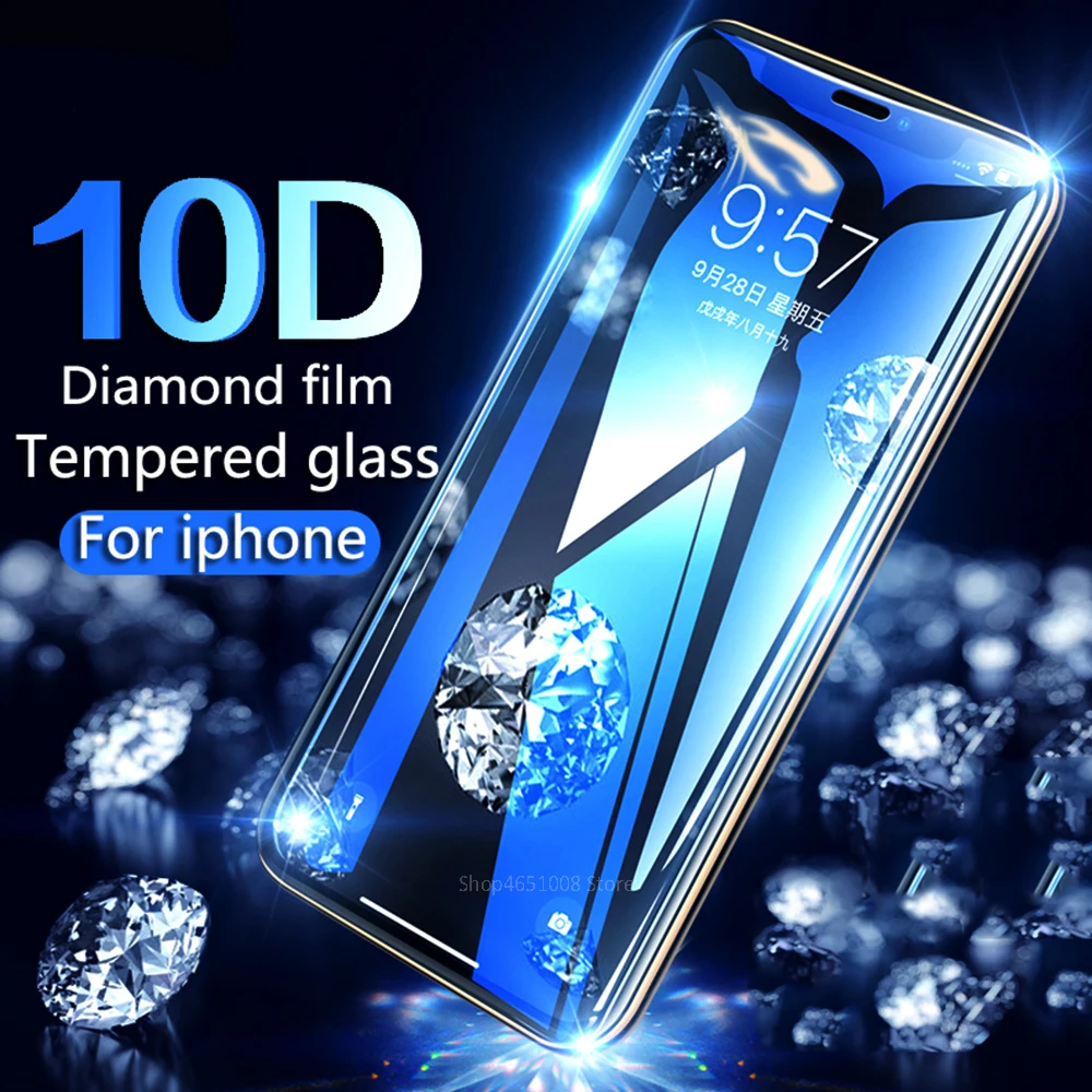 Защитная стеклянная пленка для IPhone 6s 6 7 8 Plus 10d Защита экрана iphone X Xr Xs Max закаленное