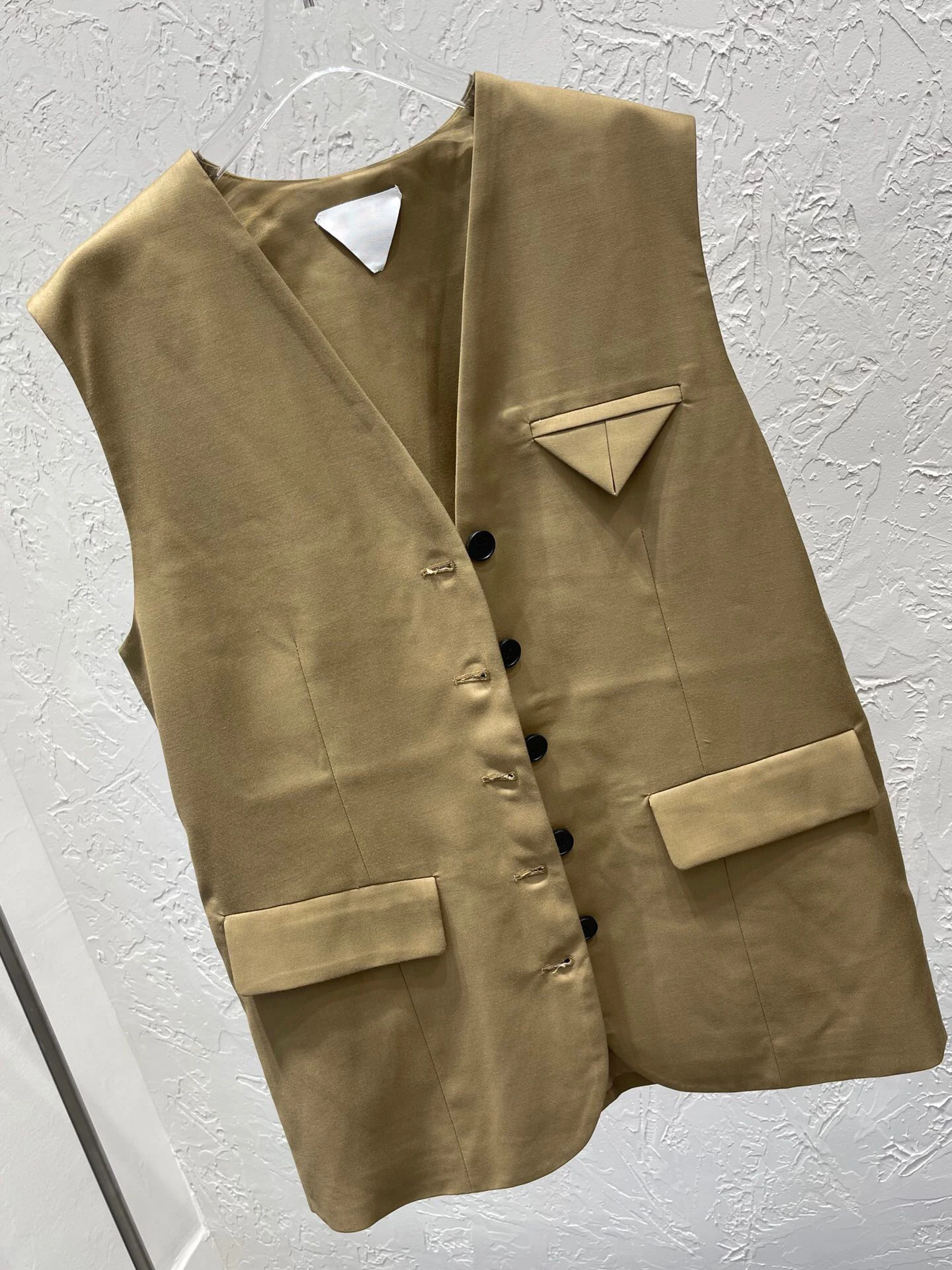 2021 Luxurious Minimal Street Style Design 100% Cotton Sleeveless Blazer