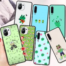 Frog Cute Cartoon Fundas Shockproof Case For Xiaomi Poco X3 NFC M3 Pro Bag Soft Cover For Redmi 9T 11 Note 10 10T Lite 5G Shell