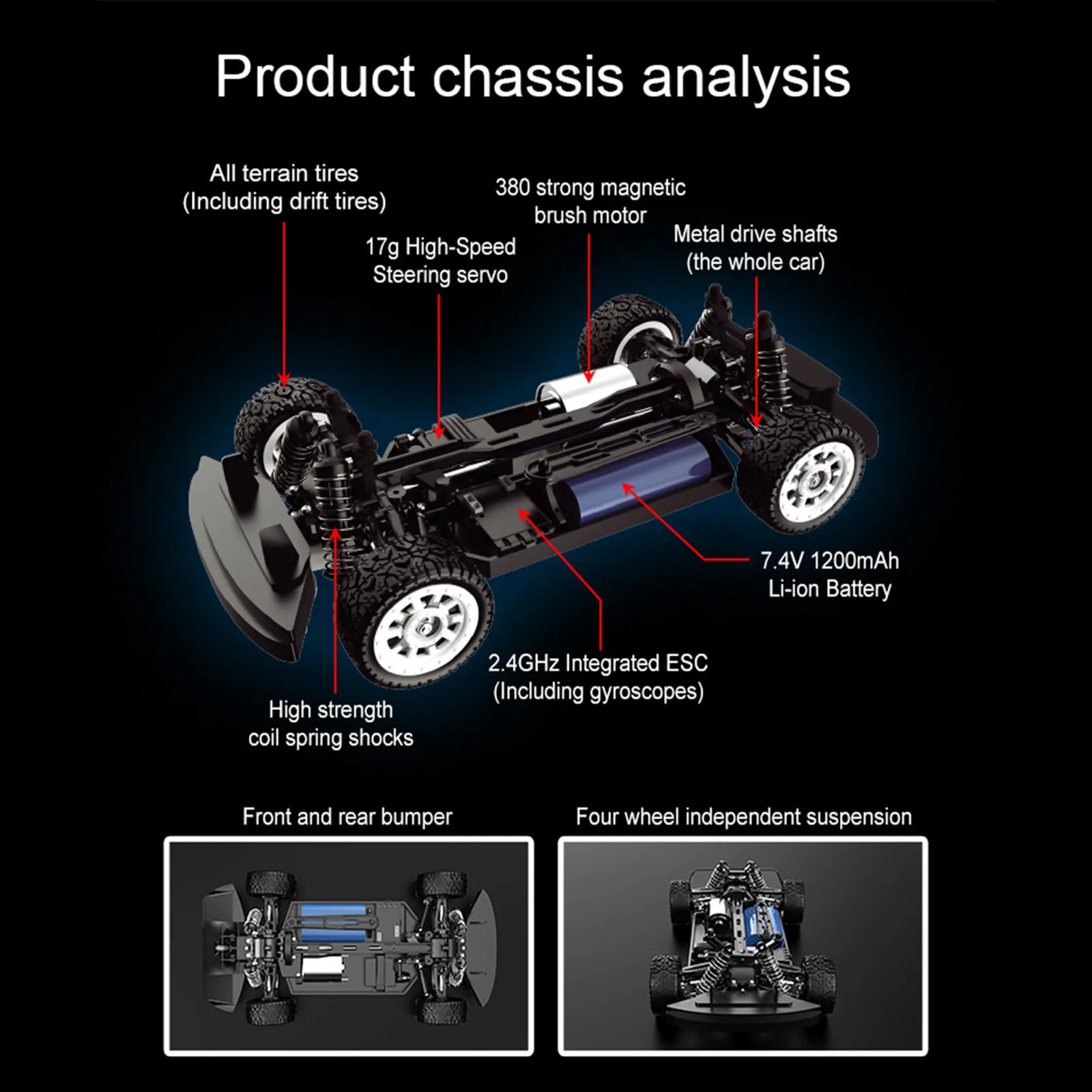 

SG1601 1603 1604 1/16 RC Car 2.4G 4WD Electirc Drift Car 30km/h with LED Light On-Road Proportional Control Vehicles RTR Model