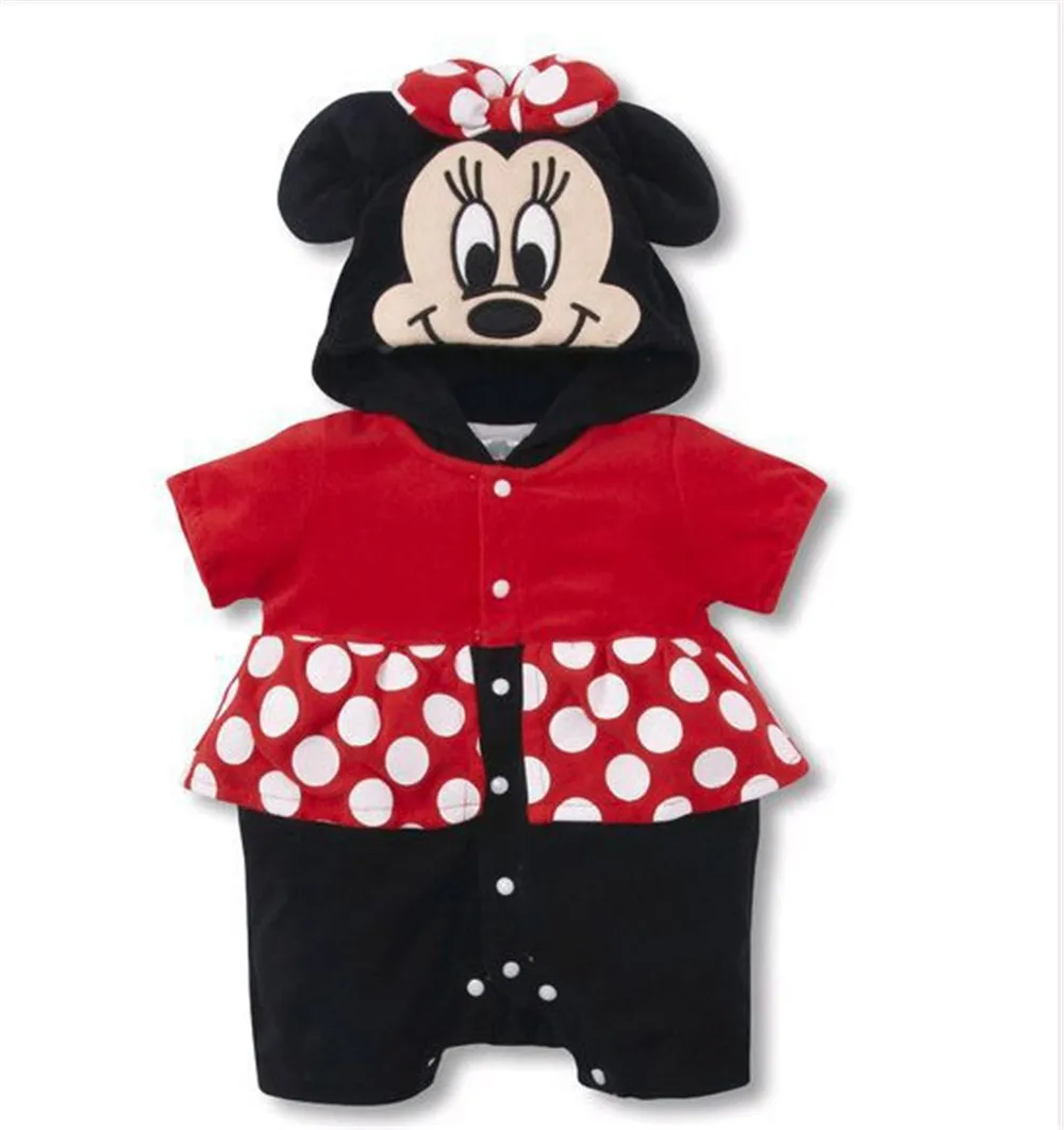 Комбинезоны с рисунками животных для новорожденных Костюм шапкой Хлопковая