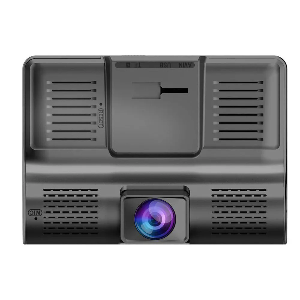 Автомобильный видеорегистратор с 3 объективами 4 дюйма HD 1080P автомобильная камера