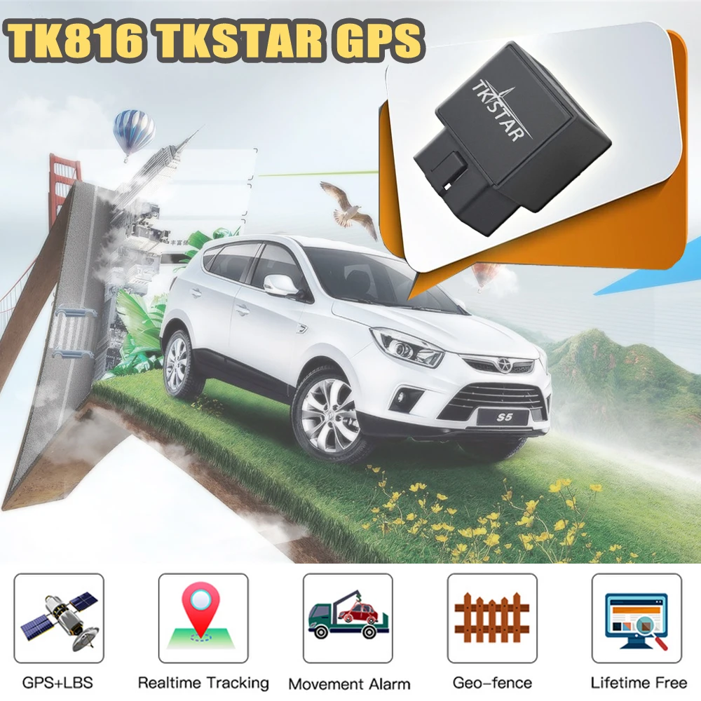 Автомобильный gps Трекер OBD II автомобильный телематический геозонатор GPS трекер Tk