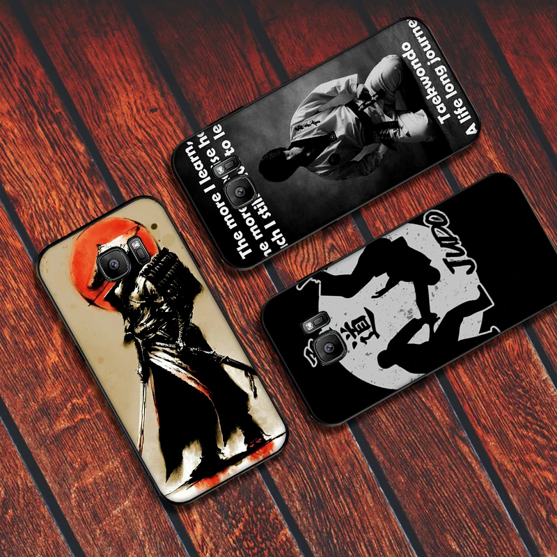 Японский Бусидо дух Мягкий силиконовый чехол для телефона Samsung Galaxy S6 S8 край S7 S9