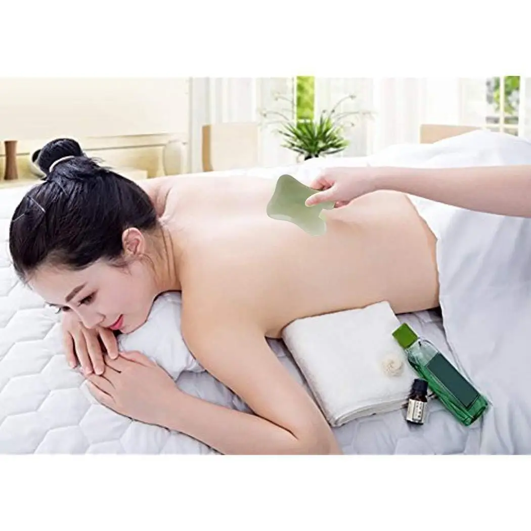 Натуральный нефритовый валик гуа-Ша массаж инструмент камень доска для резки