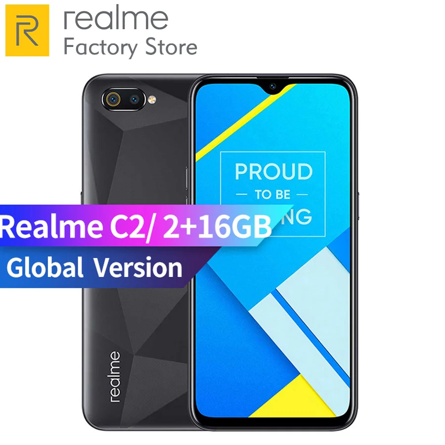 RU версия OPPO Realme C2 15 5 HD + Dewdrop MediaTek Helio P22 2 Гб ОЗУ 16 ПЗУ 13 МП AI двойная камера заднего