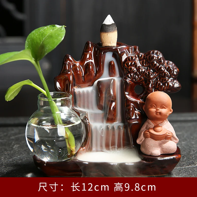 Фиолетовая Песочная горелка для благовоний практичная керамика в виде листьев