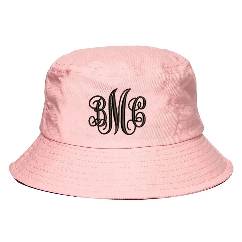 Индивидуальный заказ Панама с монограммой вышитая летняя монограмма шляпа