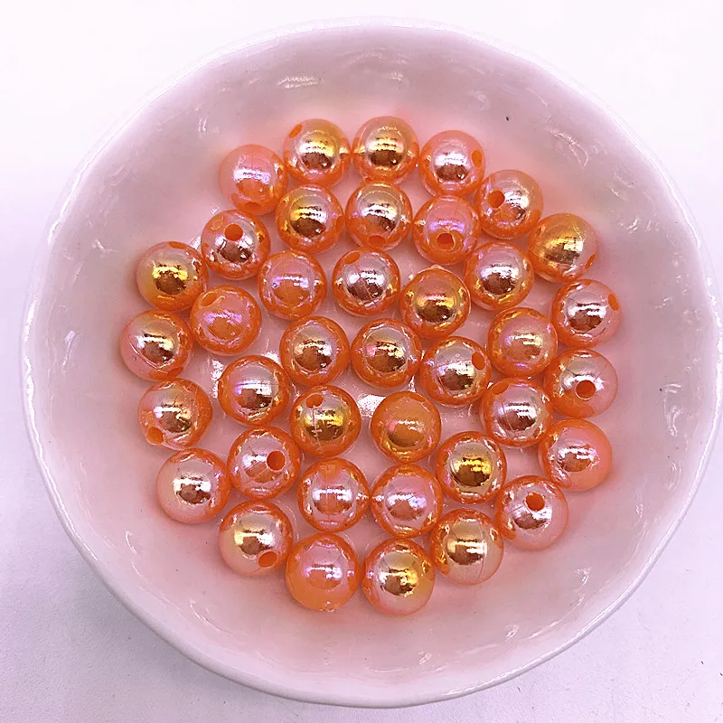 Цветные круглые акриловые бусины