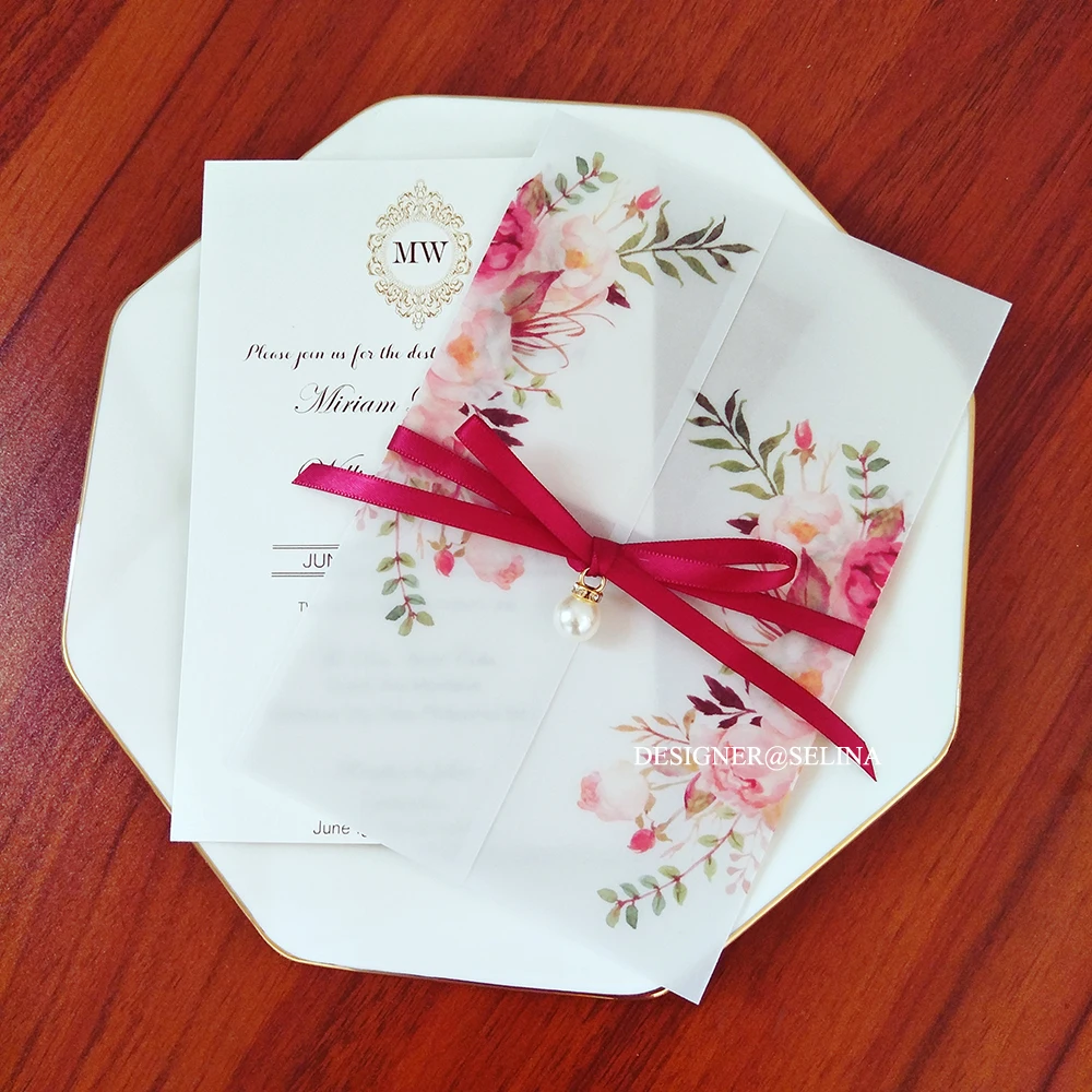 50 шт. Новое Свадебное приглашение с принтом Стразы конверт сделай сам