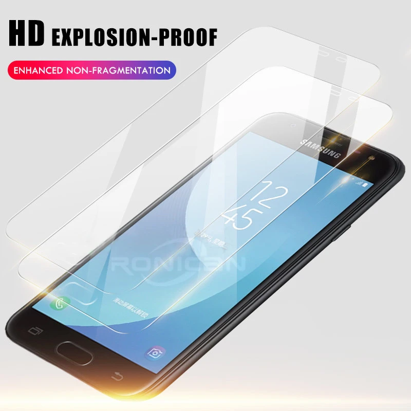 3pcs protective glass for samsung galaxy a7 a9 2018 j6 a6 a8 j4 plus screen protector 2 5d tempered glass for samsung j6 j4 2018 free global shipping