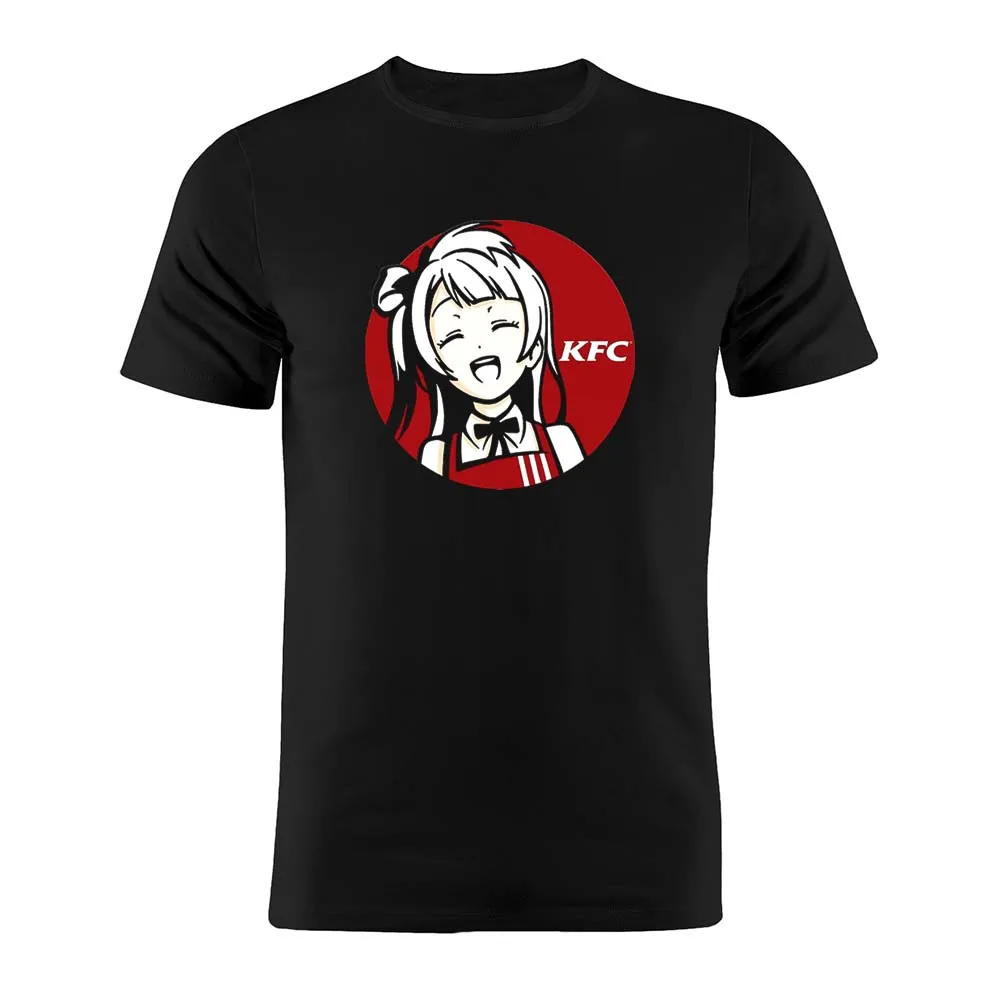 Хлопковая футболка унисекс Kawaii с жареным цыпленком смешной пародией аниме Weeb