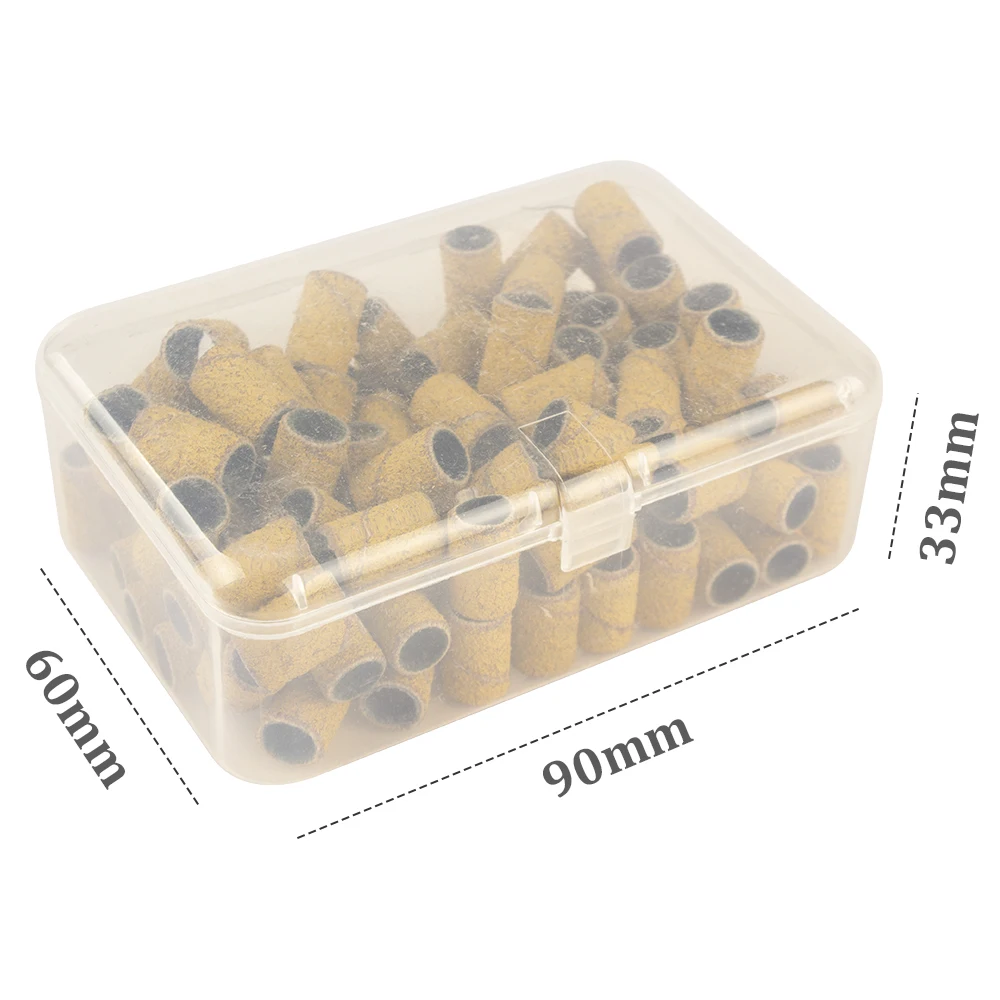 100 шт. шлифовальных лент для ногтей сверло Аксессуары маникюрной машины Гель-лак