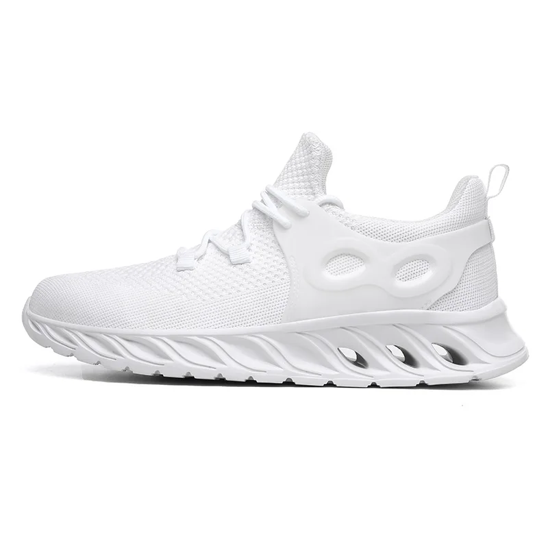 Men's Sneakers Ultralight Breathable Running Shoes Fashion Casual Sports Zapatos Super Comfortable Pop Flexible Jogging Shoes - Цвет: White-2