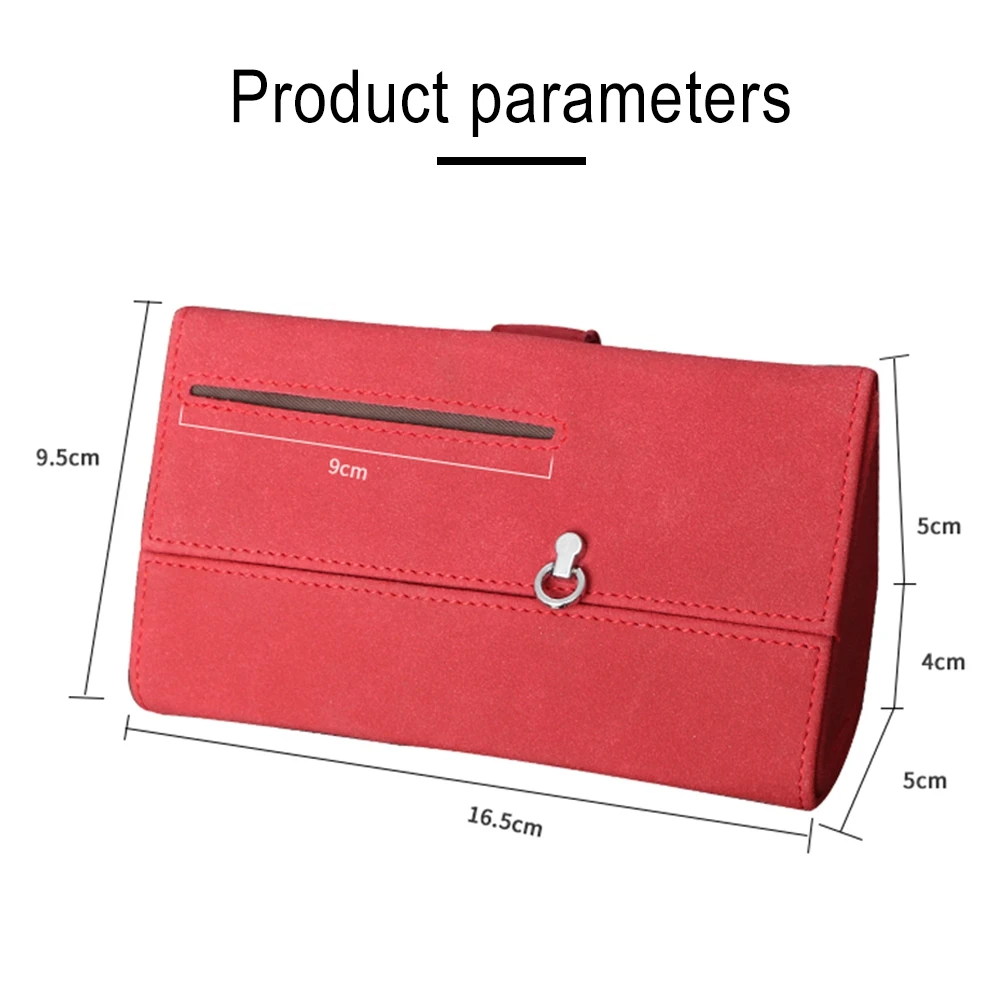 

Car Sun Visor Organizer Box Pu Leather Auto Sunglasses Case Universal Eyeglasses Storage Bags Card Holder Interior Accessories