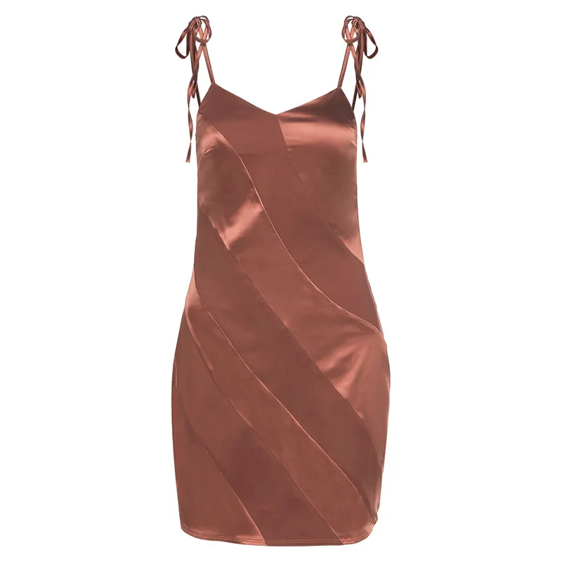 

New Summer Clothes for Women Basic Chic Patchwork Sling Bodycon Dresses Street Casual Wear Harajuku Style Dress Female