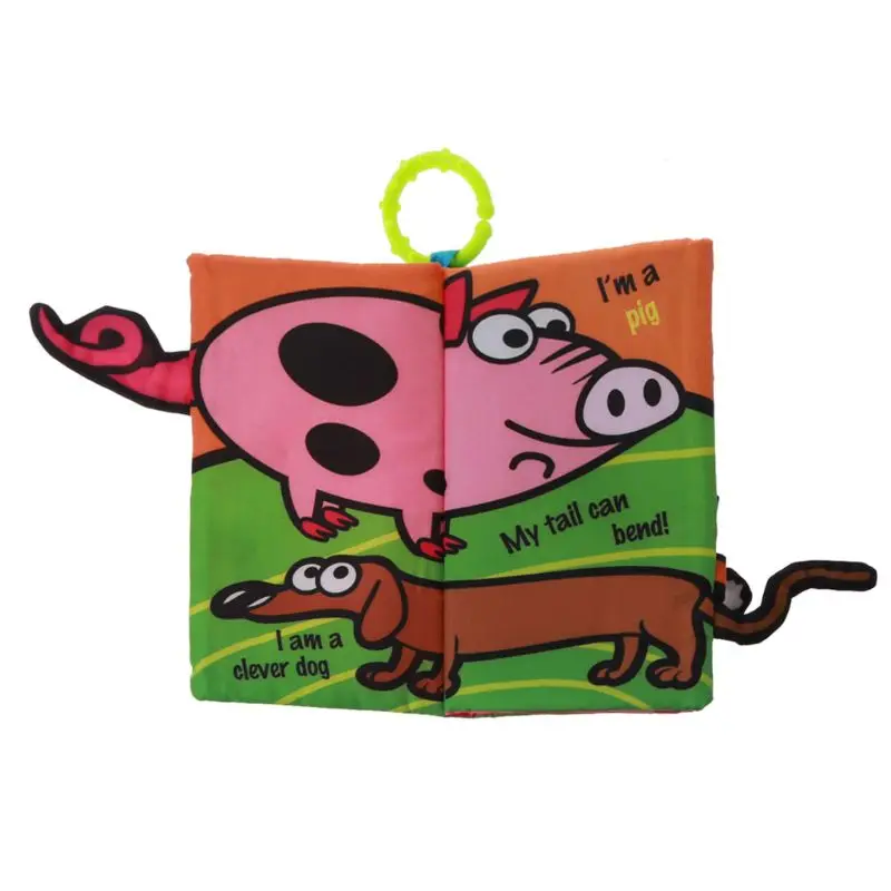 

Animals Tail Cloth Books Soft Cloth Reading Educational Baby Toys For Newborn