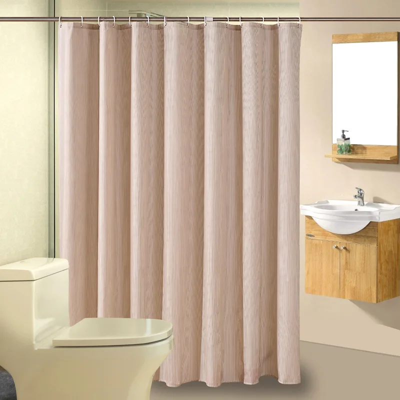 Занавеска для душа, полосатая ткань, устойчивая к плесени, водонепроницаемые занавески для ванной комнаты, 12 шт. крючки