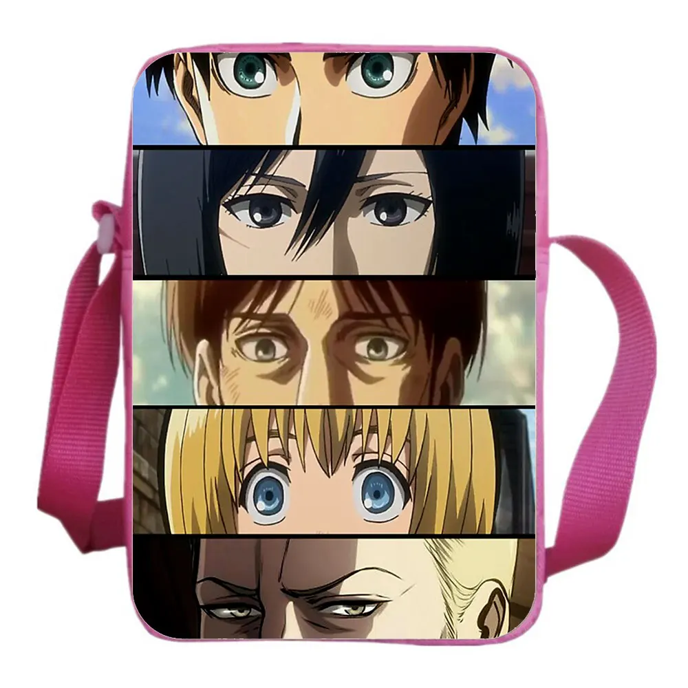 Attack On Titan Messenger Bag Japan Anime Cartoon Crossbody Bag Cosplay Students Boys Girls Mini Backpack
