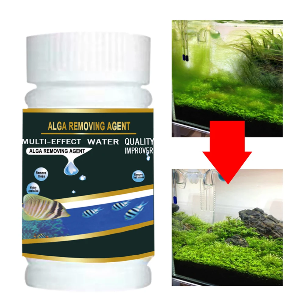 

Algae Repellent Agent Moss Remover Aquarium Fish Tank Algaecide Efficient 100g C44