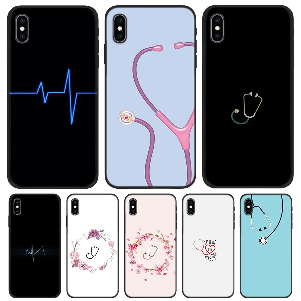 Силиконовый чехол Tasche Deckt Concha Ader медсестры для iPhone X XS XR XS 11 11Pro Max 7 8 6 6S 5 5S SE Plus Fundas Capa