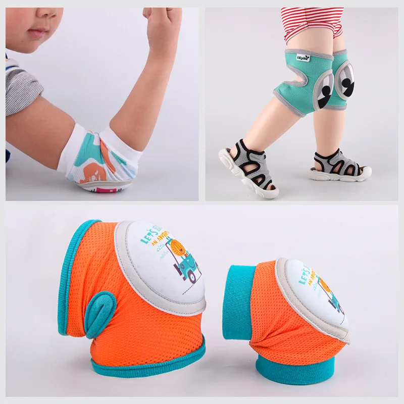 

Baby Non Slip Leg Warmers Summer Mesh Thin Section Knee Pads Infant Crawling Protective Gear 100% Cotton Breathable Kneepads