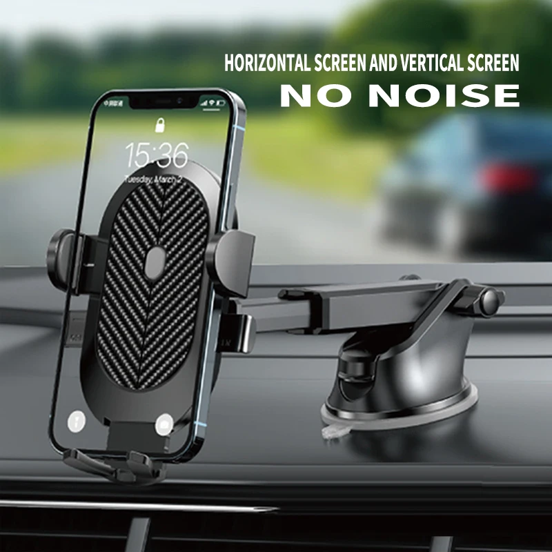 

Hot Sale Suction Cup Telescopic Bracket Carbon Fiber Phone Holder Car Air Outlet Navigation GPS Mount Stand Bracket