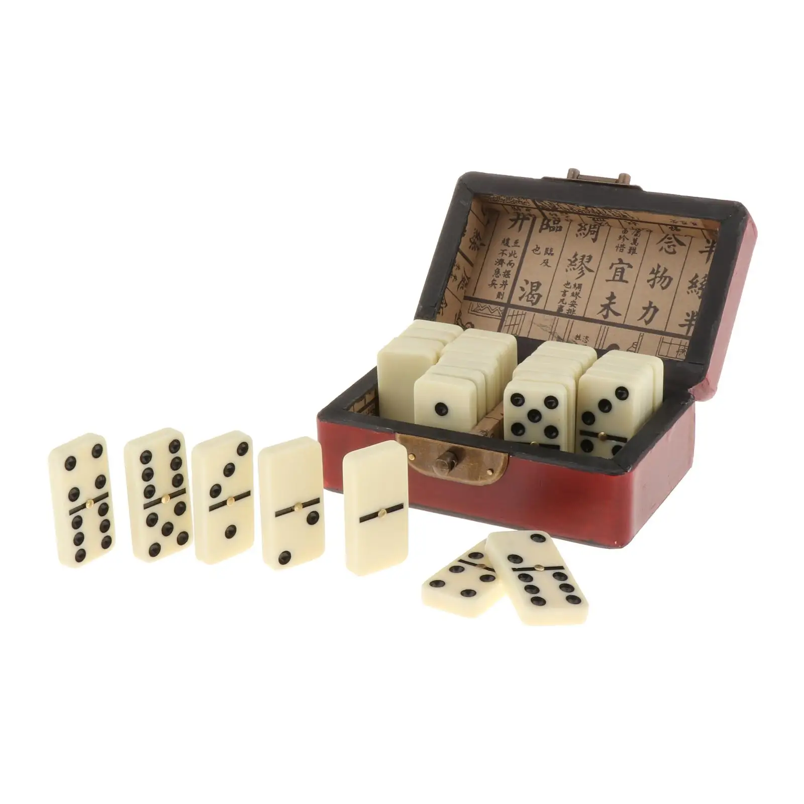 Традиционная игра Double Six 6 White с черной точкой игровой набор домино деревом | Спорт