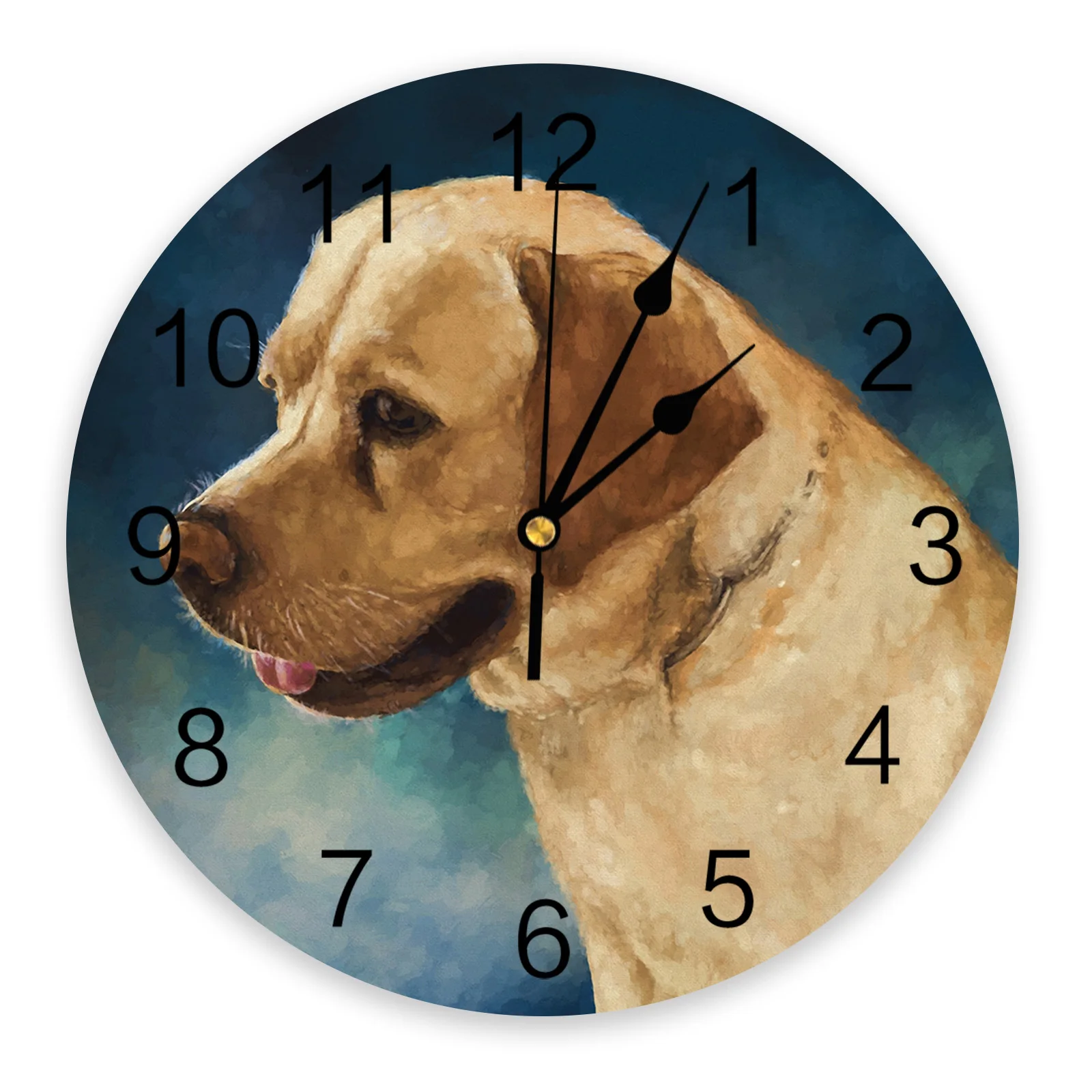 

Golden Retriever Avatar Wall Clock Home Decor Bedroom Silent Oclock Watch Wall Digital Clock Wall Clock Modern Design