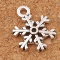christmas snowflake charm beads 13 1x18mm 200pcs zinc alloy pendants fashion jewelry diy l794