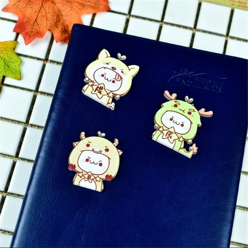 1 шт. мультфильм аниме китайского зодиака значки на одежду акриловые Значки