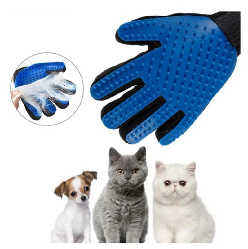 

Cat Pet Grooming Deshedding Brush Gloves Effective Cleaning Back Massage Animal Bathing Fur Hair Removal Dog Combs DropShipping