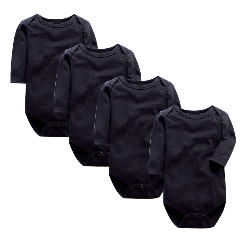 Одежда для новорожденных мальчиков и девочек Детские боди с длинными рукавами 100%