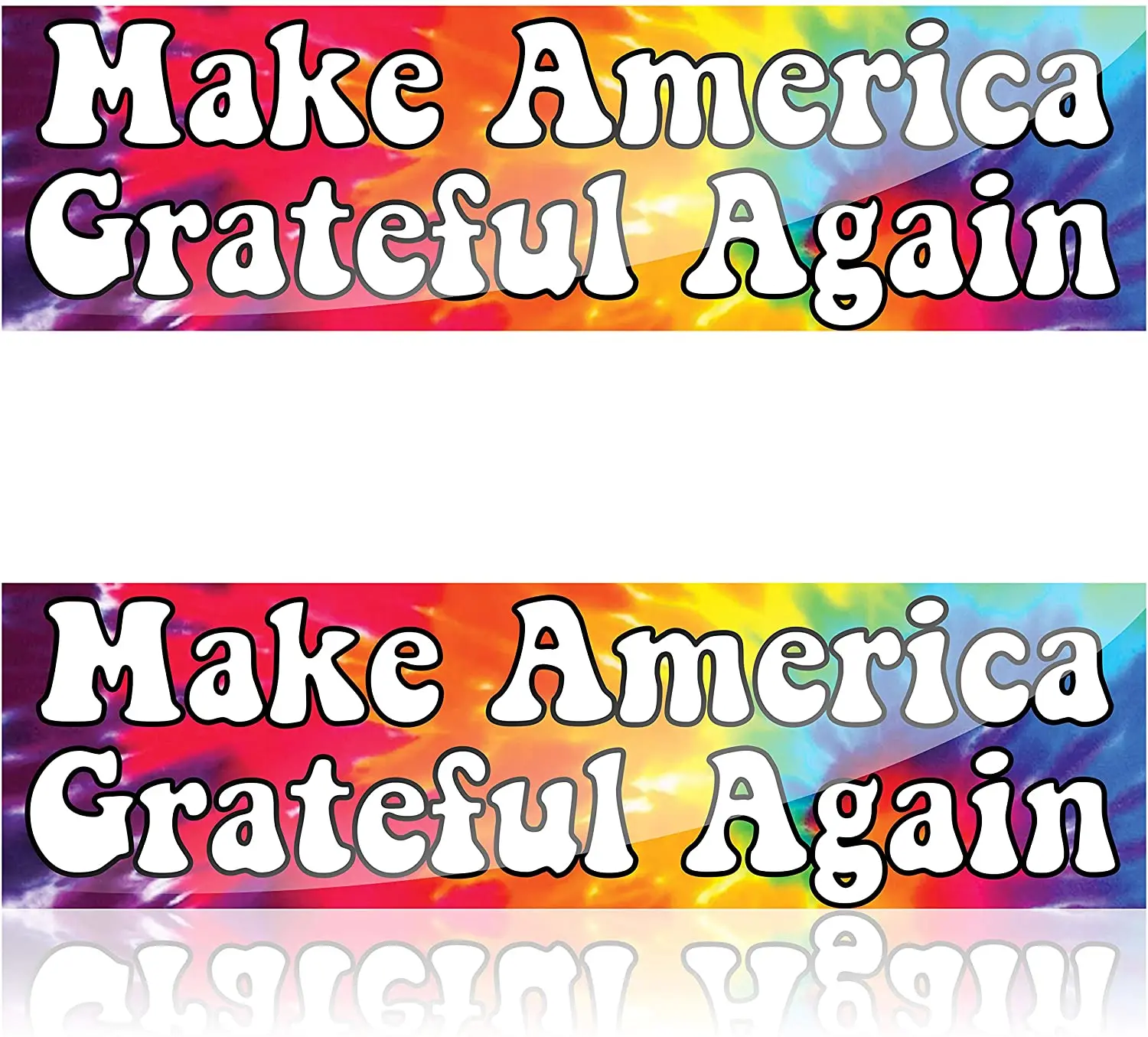 Наклейка на бампер виниловая глянцевая с надписью Make America Grateful Again | Автомобили и