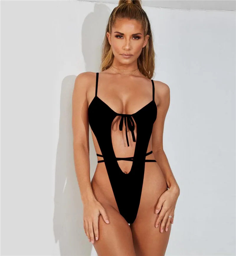 

One Piece Sexy Women High Waist Bikini Swimsuit Swimwear Female Thong Brazilian Adjustable Biquini Bikini Set Bathing Suit Bath