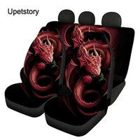upetstory front rear full set car seats protector case red dragon 3d printing seat cover anti scraping auto accessories