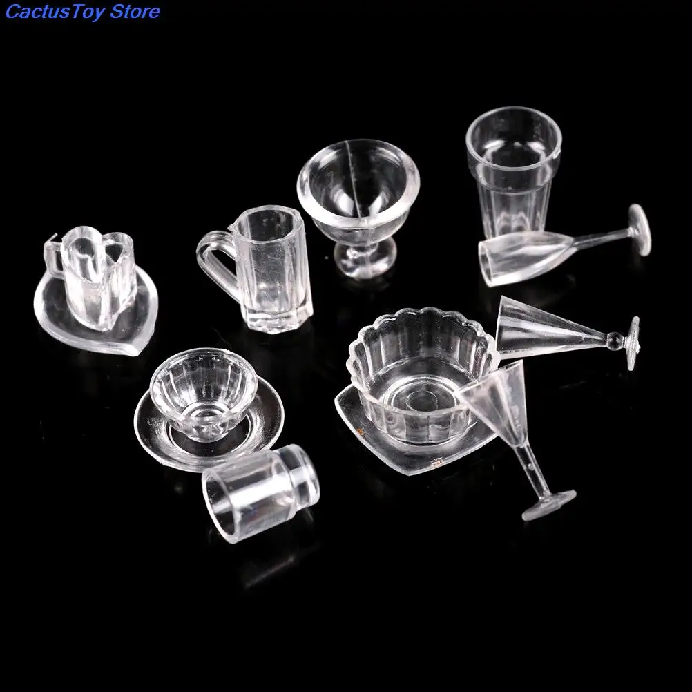 13pcs/lot plate cup dish bowl tableware set Dollhouse Miniature Toy Doll Food Kitchen living room Accessories 1:12 Scale |