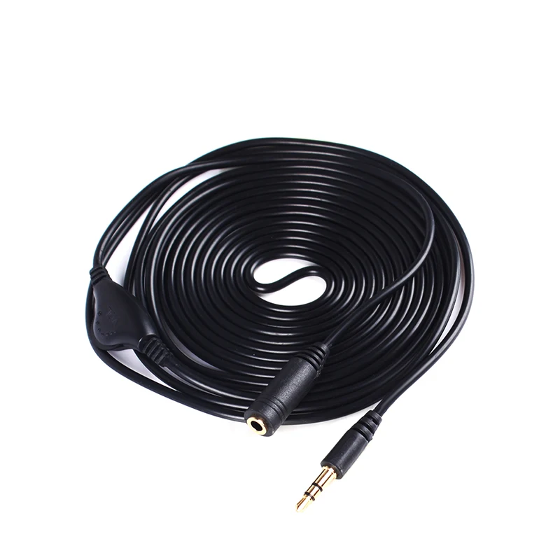 1M/3M 3.5mm Audio Cable Male to Female Stereo Headphone Extension Cord With Volume Control |