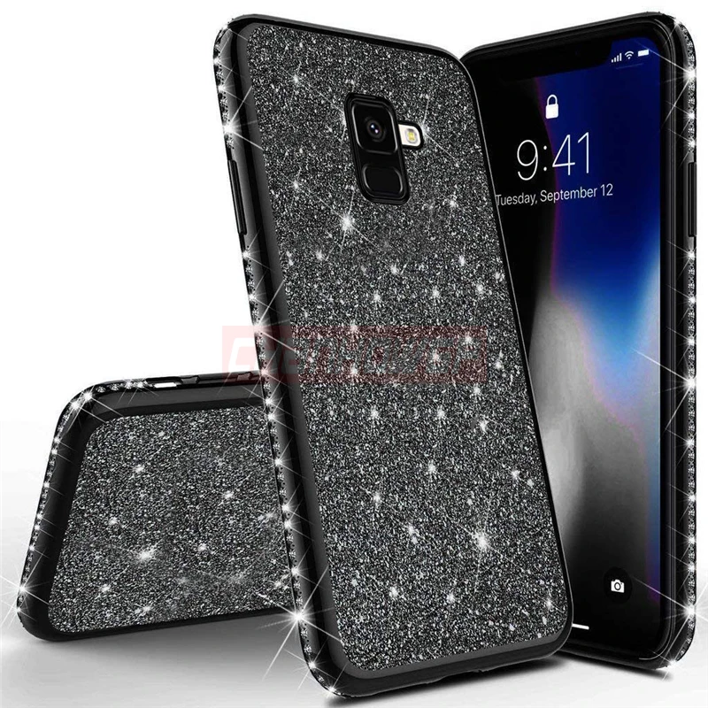 Силиконовый чехол со стразами для Samsung Galaxy A6 A90 J4/J6 S8 S10 Plus|Бамперы| |