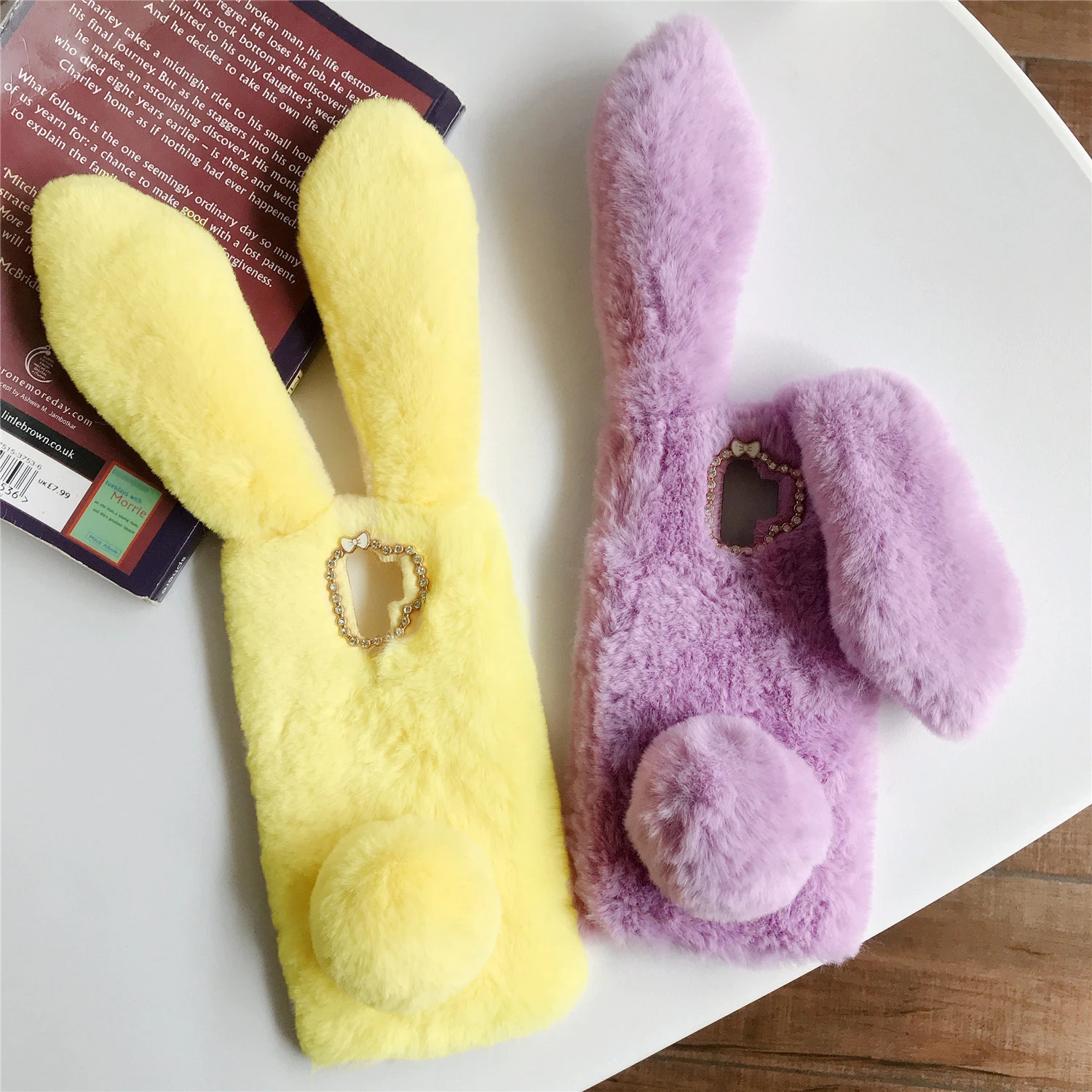 

Cute mouse ears Hair Plush Case For samsung galaxy S10 lite S9 plus S8 S7 note 10 pro 9 8 m20 m10 J8 2018 J7 J5 J3 J6 J4